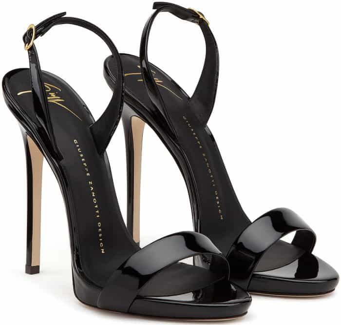 Giuseppe Zanotti “Sophie” Sandals in Black Patent Leather