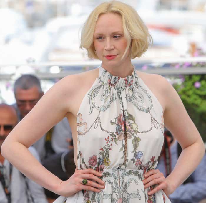 Gwendoline Christie wearing head-to-toe Fendi at the 70th Cannes Film Festival “Top of the Lake: China Girl” photocall