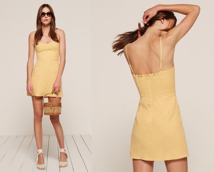 Reformation "Audrey" Dress in Buttercup