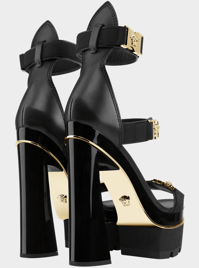 Versace “Medusa” Tri-Strap Platform Sandals