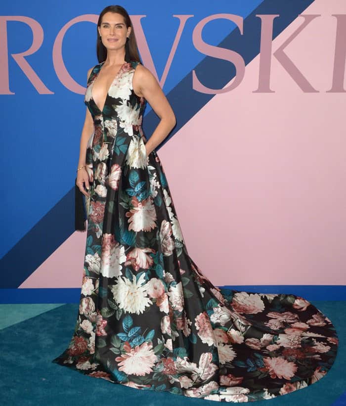 Brooke Shields at the 2017 CFDA Awards at Hammerstein Ballroom in New York.