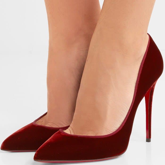  Christian Louboutin Pigalle Follies 100 velvet pumps