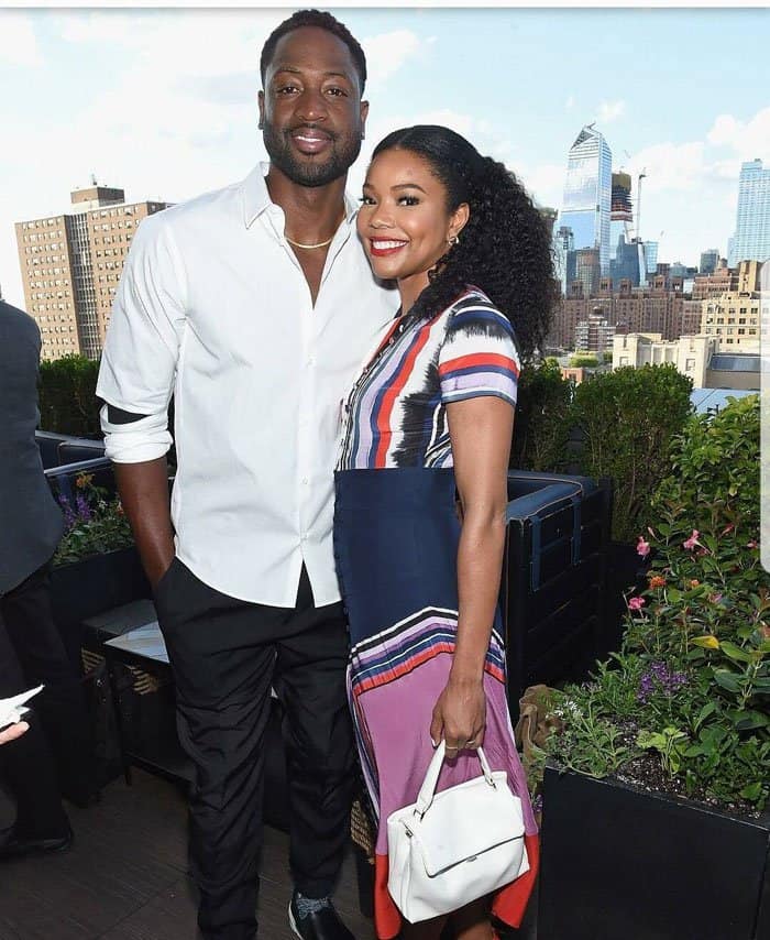 Gabrielle poses with her husband Dwyane Wade
