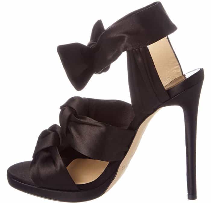 Black Jimmy Choo "Kris" Bow Sandals