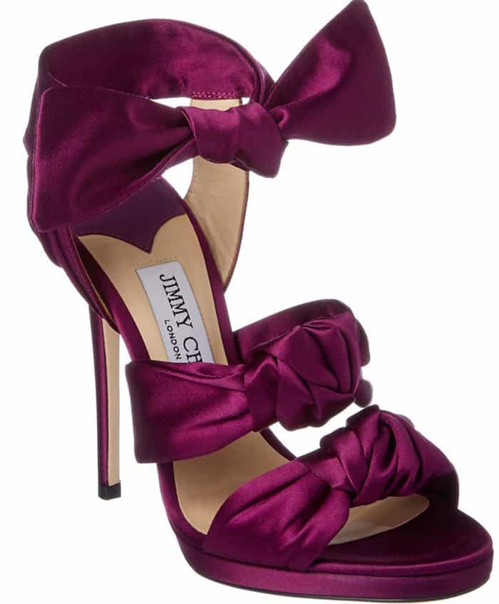 Purple Jimmy Choo "Kris" Bow Sandals