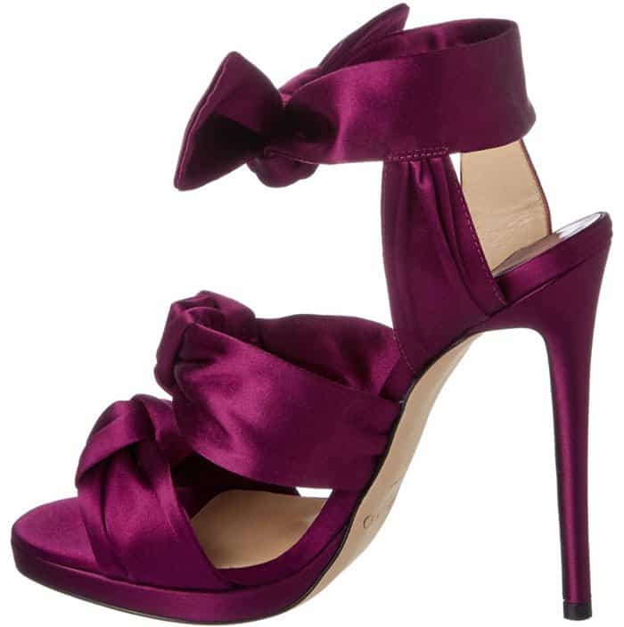 Purple Jimmy Choo "Kris" Bow Sandals