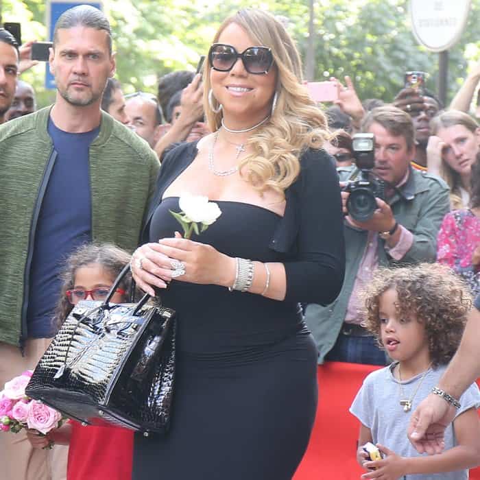 Adorable twins Morrocan and Monroe accompanied mom Mariah Carey on her Paris trip.