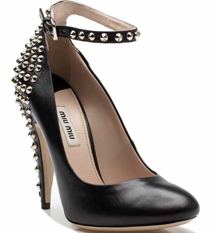 Black Miu Miu Studded Pumps