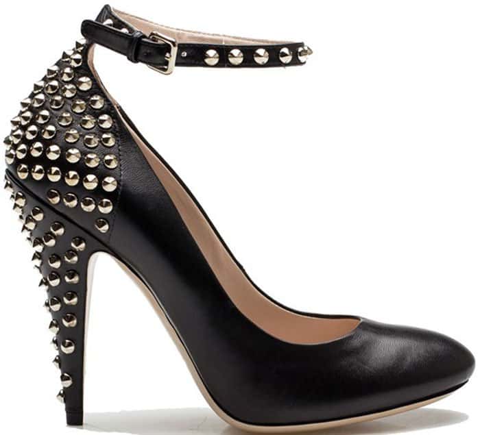 Black Miu Miu Studded Pumps