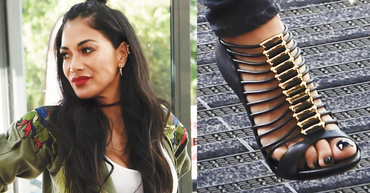 Nicole Scherzinger Takes Back 'X Factor' Seat in Casadei 'Cage' Sandals