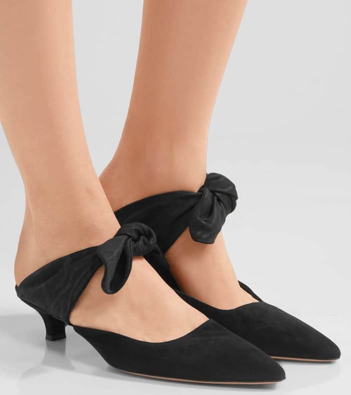 The Row Coco suede mules