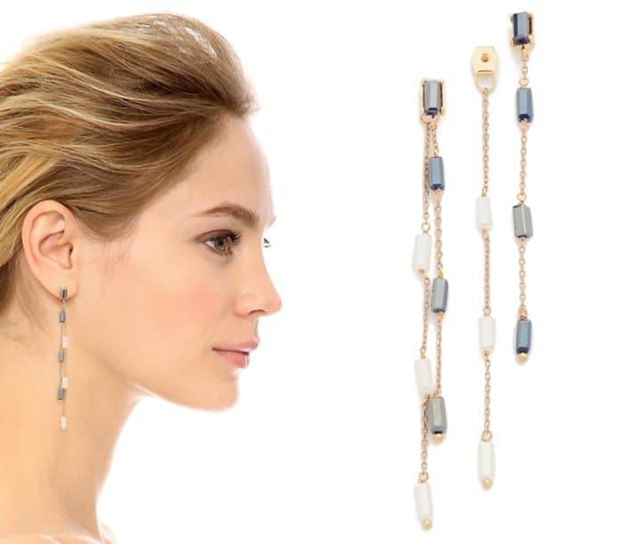 Theia Jewelry Rain Drop Front Back Earrings