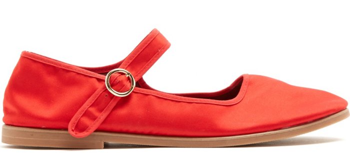 AlexaChung Mary Jane satin flats