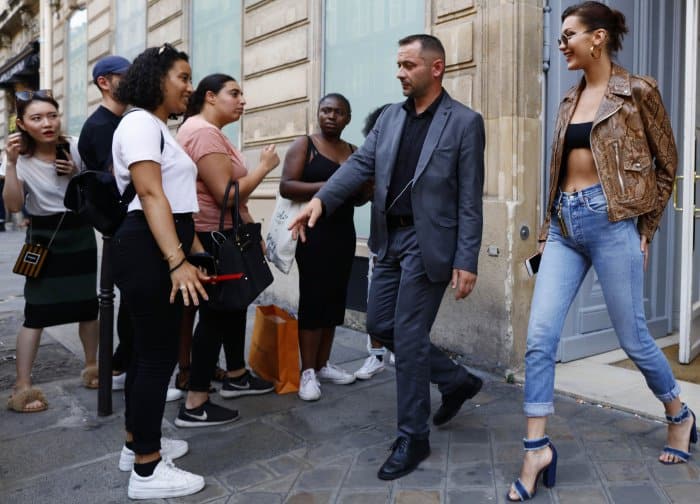 Bella Hadid takes the swimtimates trend to a new level in Paris