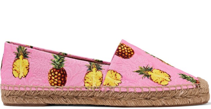 Dolce & Gabbana Printed Brocade Espadrilles