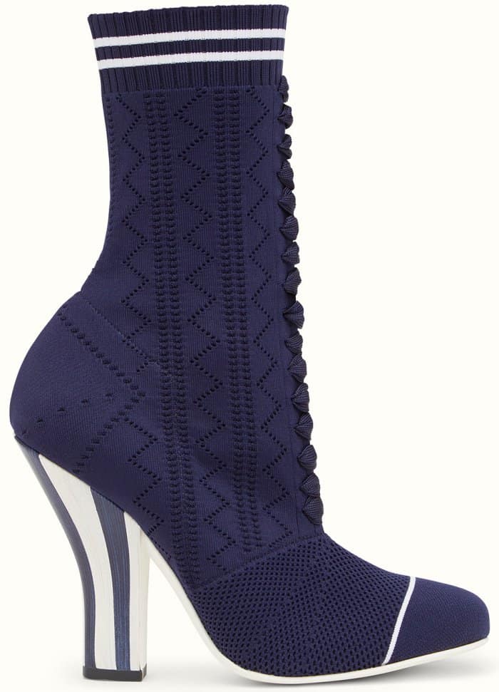 Fendi boots in blue fabric