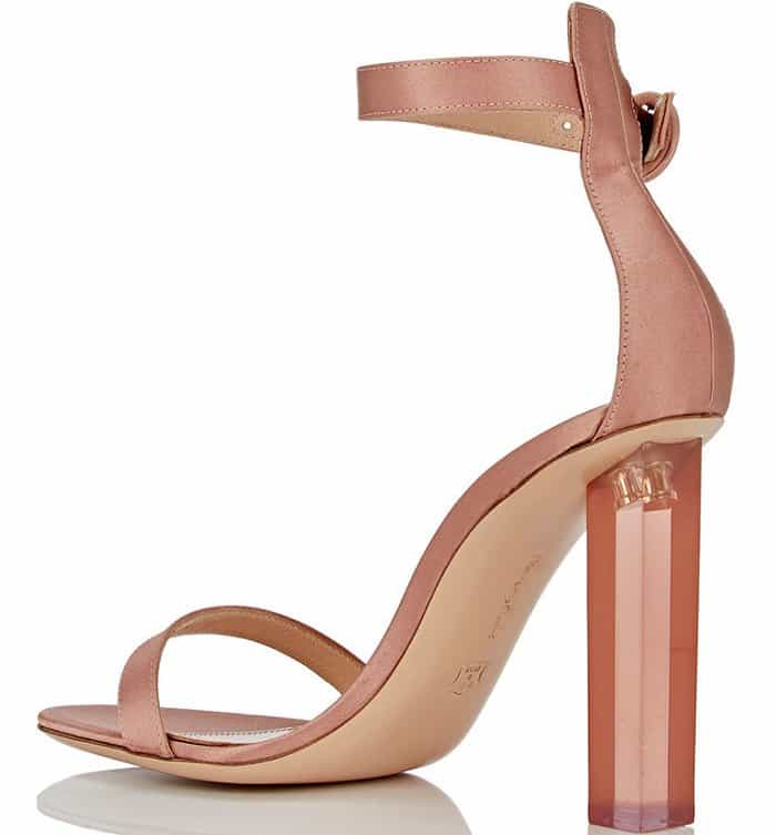 Blush Satin Gianvito Rossi Portofino Sandals