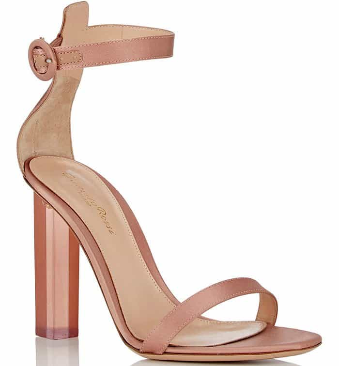 Blush Satin Gianvito Rossi Portofino Sandals