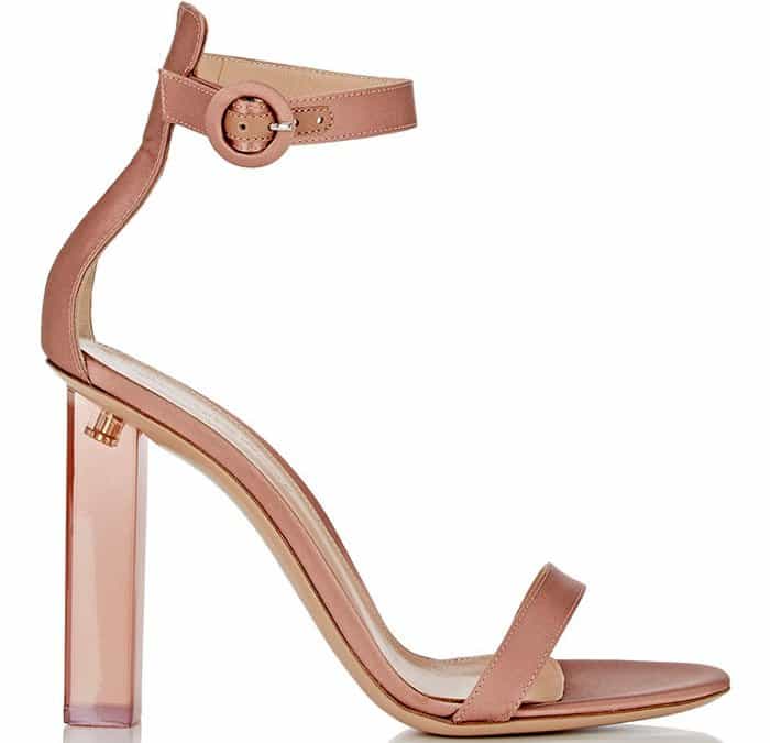 Blush Satin Gianvito Rossi Portofino Sandals