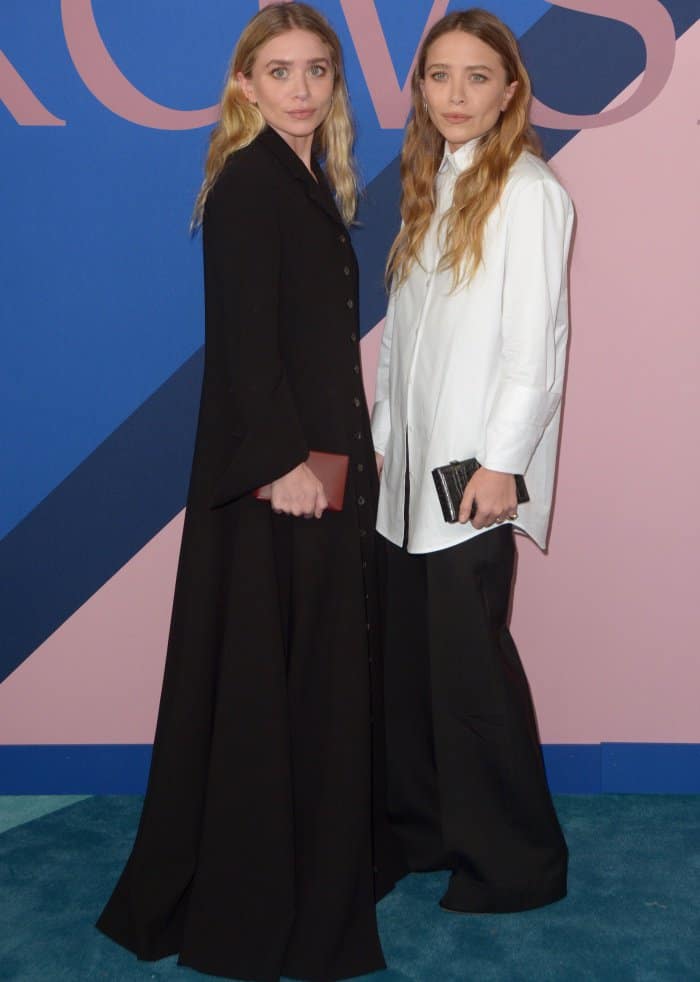 Ashley and Mary-Kate Olsen wearing The Row at the 2017 CFDA Fashion Awards