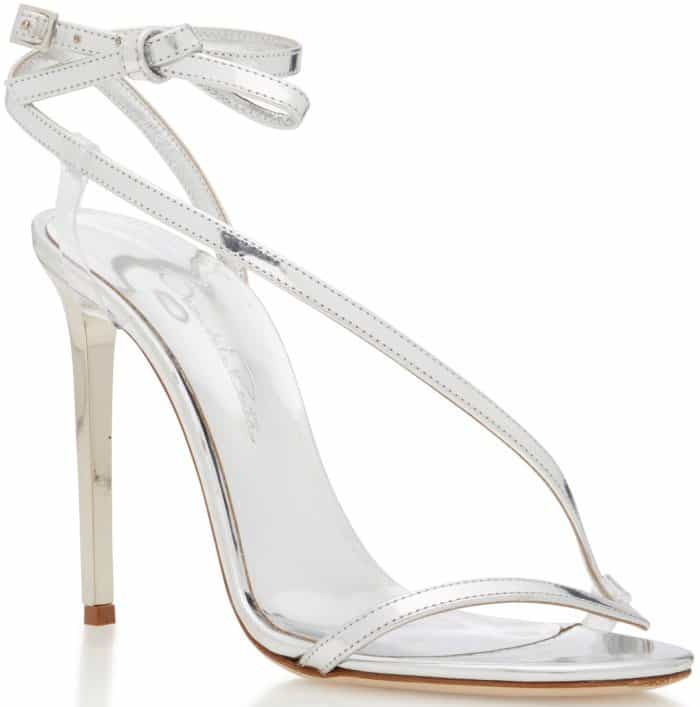 Oscar de la Renta "Romy" Metallic Leather Sandals