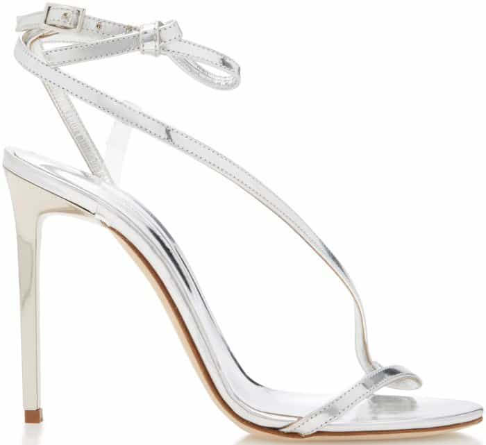 Oscar de la Renta "Romy" Metallic Leather Sandals