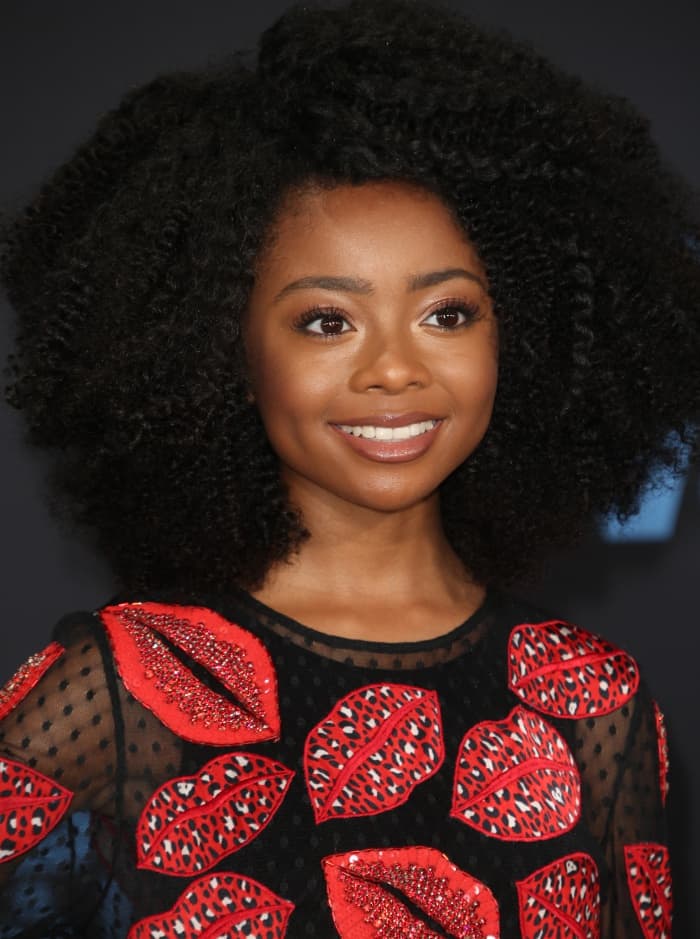 Skai Jackson with voluminous curls at the 16th Annual BET Awards held at the Microsoft Theater in Los Angeles, California, on June 25, 2017