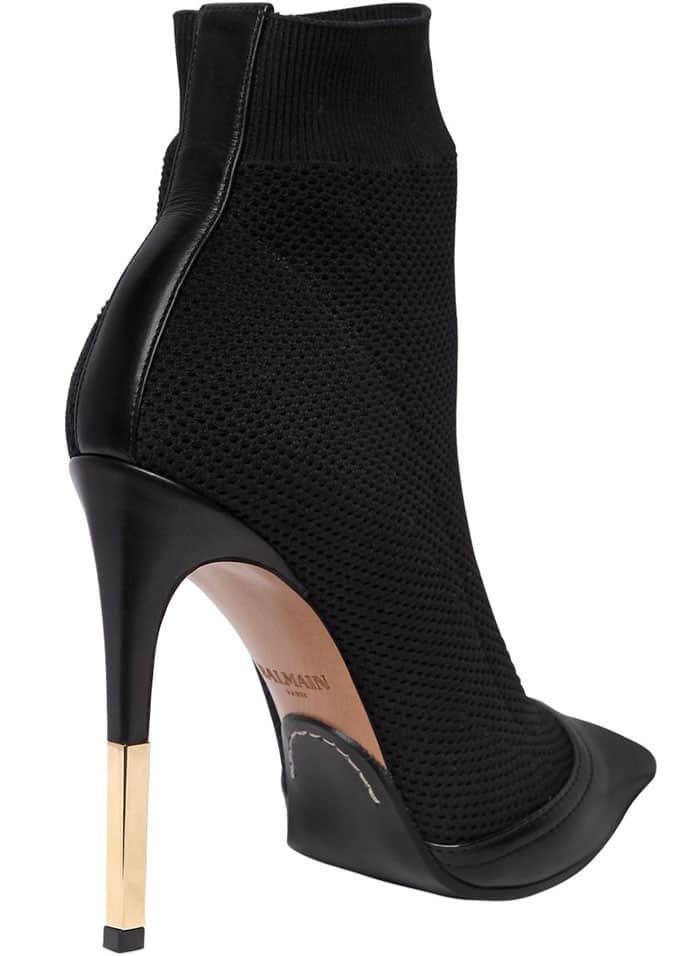 Balmain 'Aurore' Stretch-Fabric Ankle Boots