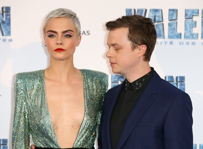 Dane DeHaan snapped taking a quick look at Cara Delevingne's chest.