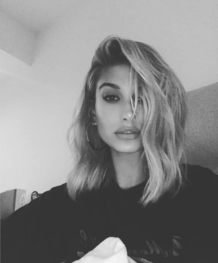 Hailey takes a selfie of her post-party look
