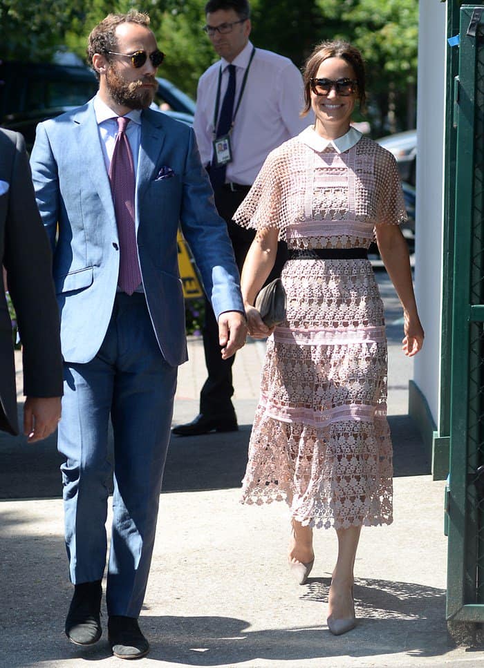 Pippa was accompanied by her brother, James Middleton, at the sporting event