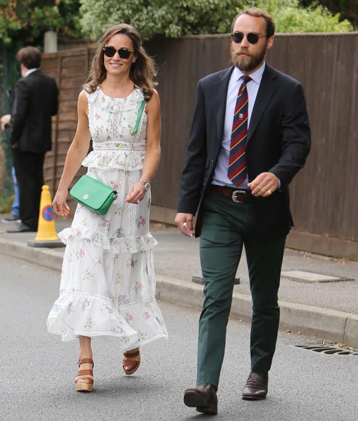 Pippa Middleton and James Matthews arriving at Wimbledon