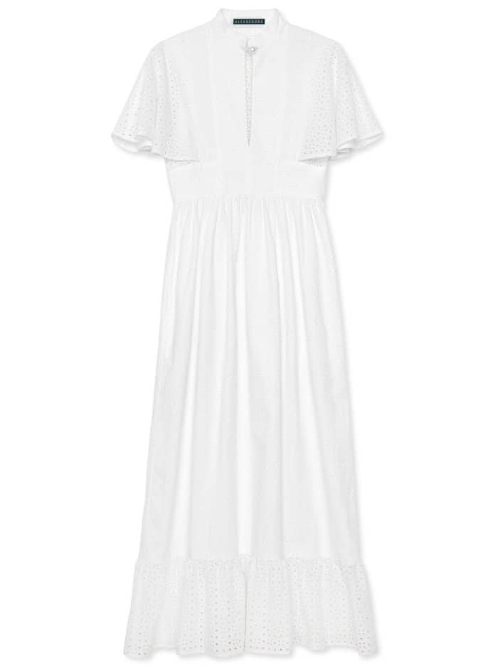 AlexaChung broderie anglaise cape dress