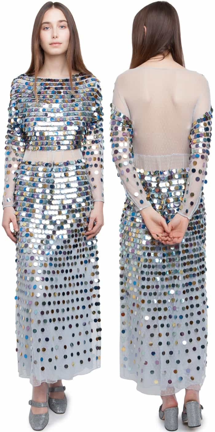 AlexaChung sequin maxi dress