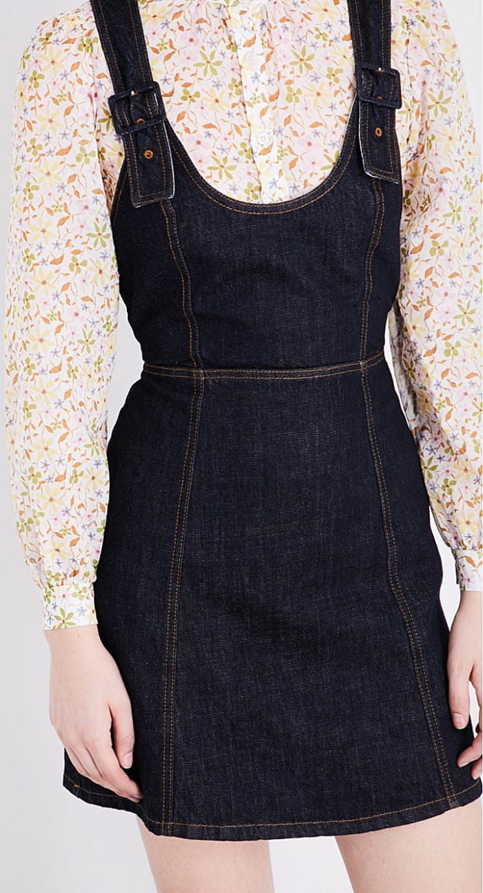 AlexaChung strap-detailed denim dress