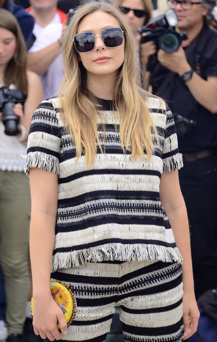 Elizabeth Olsen at the Christian Dior Fall/Winter 2017 show during Paris Haute Couture Fashion Week