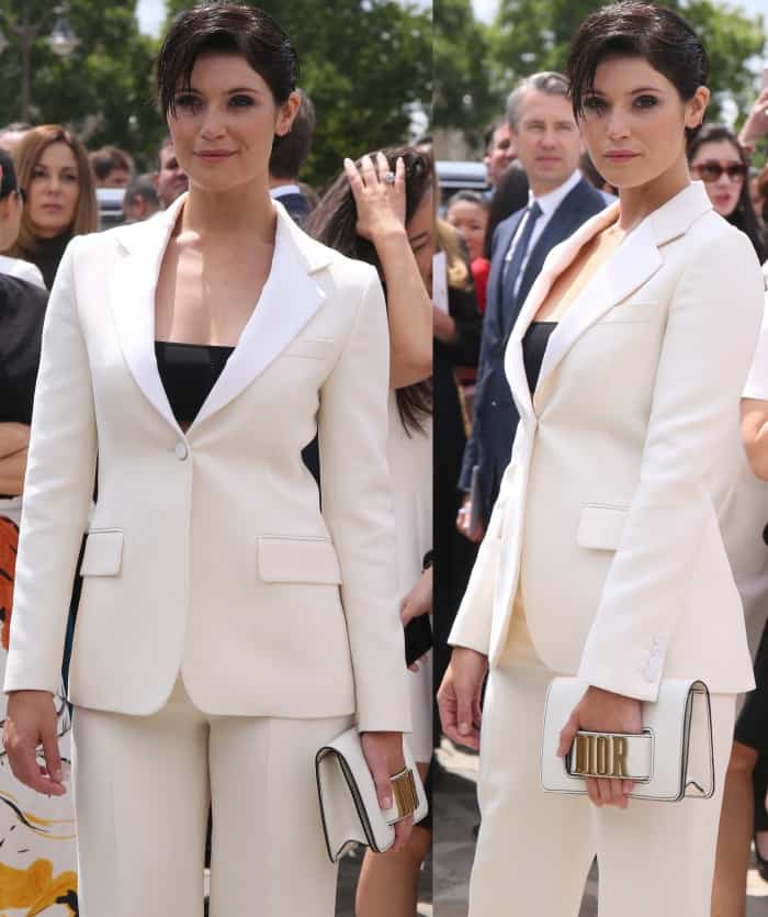 Gemma Arterton at the Christian Dior Fall/Winter 2017 show during Paris Haute Couture Fashion Week