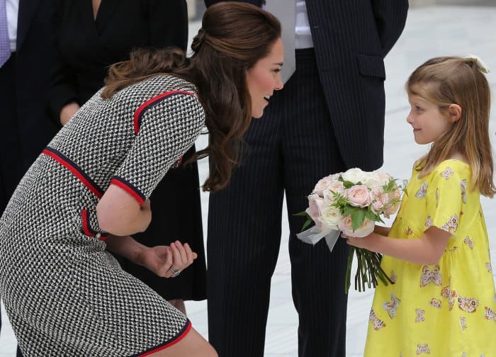 Kate Middleton with Lydia Hunt at the Victoria and Albert Museum