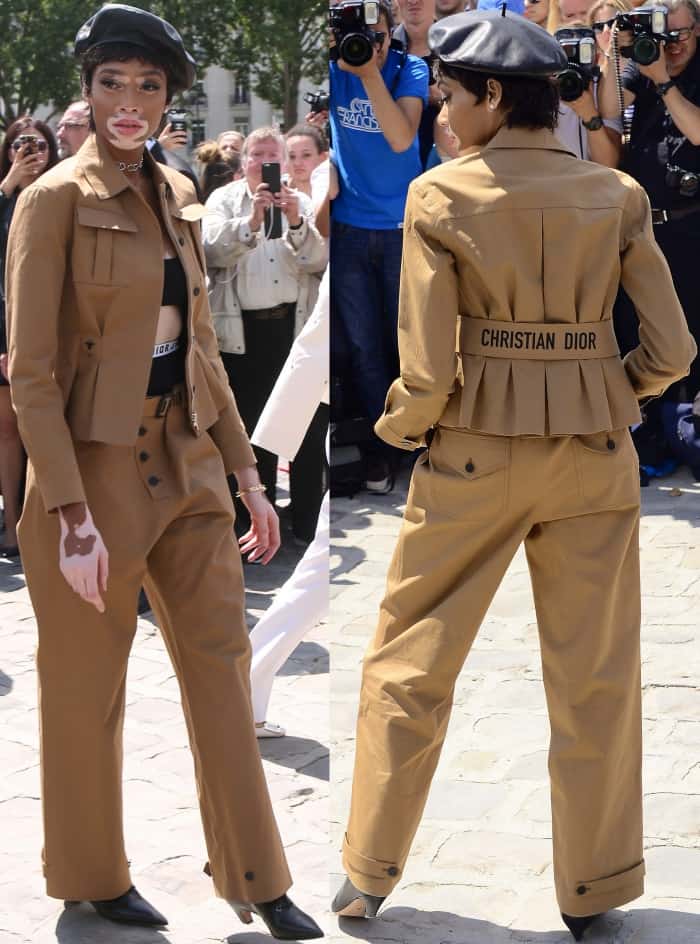 Winnie Harlow at the Christian Dior Fall/Winter 2017 show during Paris Haute Couture Fashion Week