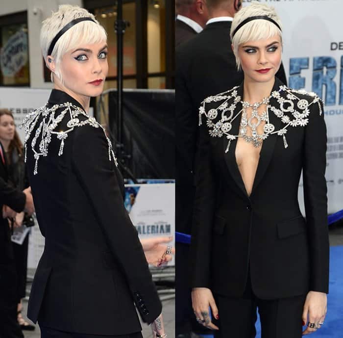 Cara Delevingne at the European film premiere of "Valerian And The City Of A Thousand Planets" held at the Cineworld Empire in London on July 24, 2017