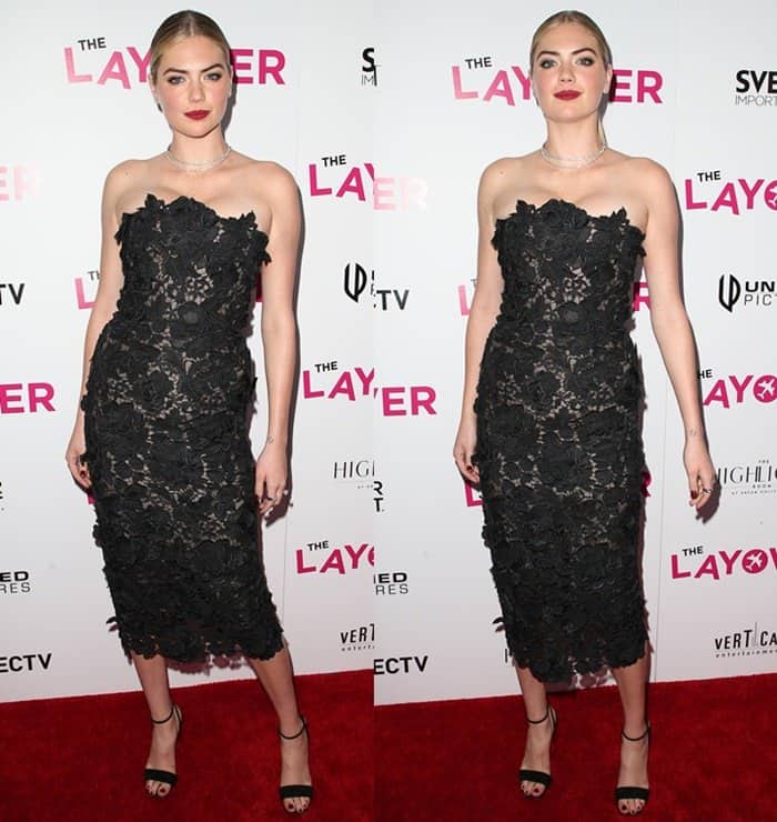 Kate Upton attends 'The Layover' premiere in Hollywood.