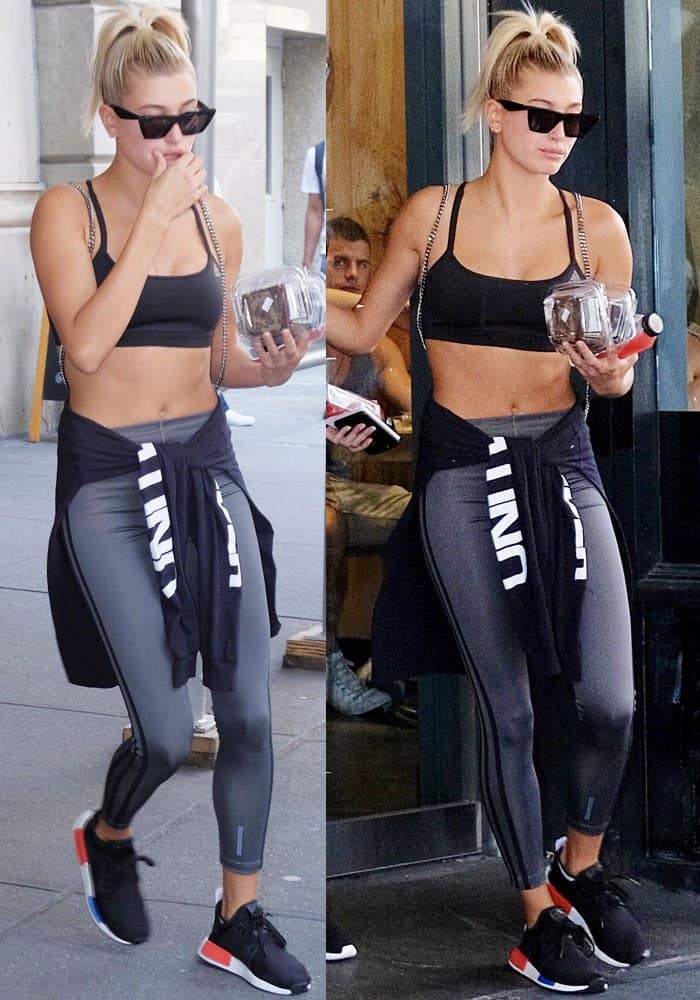 Hailey calmly exited the gym before enjoying the rest of her afternoon in New York
