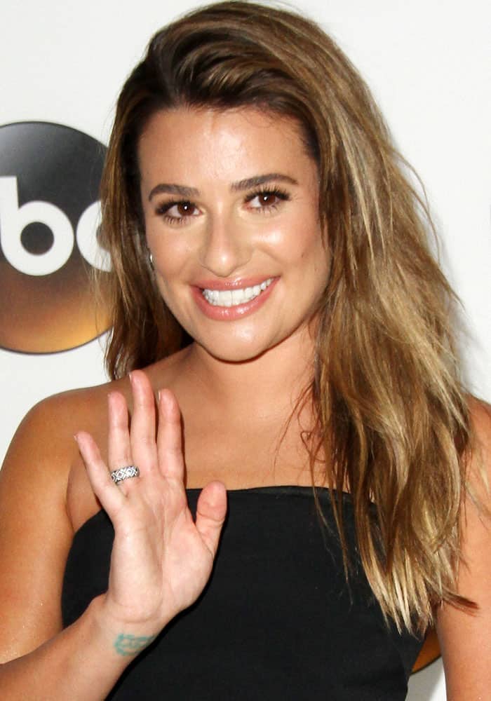 Lea Michele at the Disney ABC TCA Summer Press Tour 2017 in Los Angeles on August 7, 2017