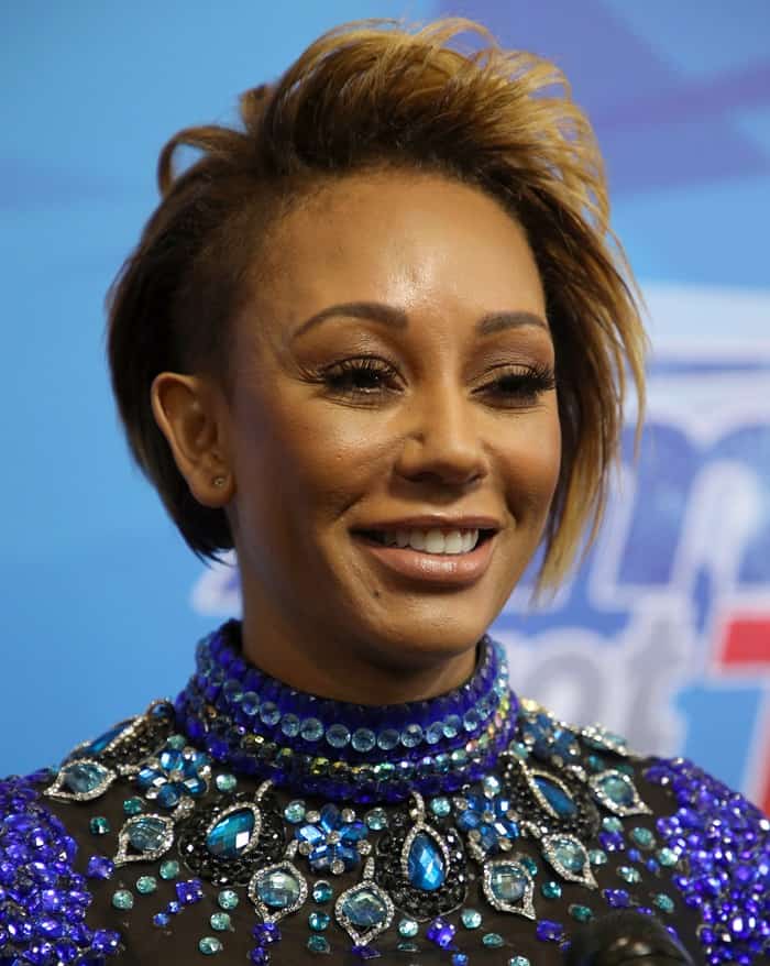 Mel B looking like Mystique, the fictional character from the X-Men