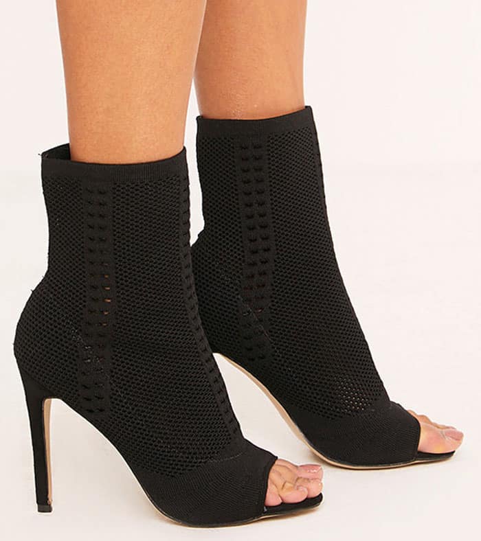 PrettyLittleThing "Donna" Knitted Sock Boots