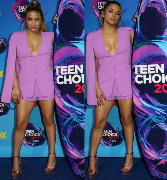 Ally Brooke wearing Lavish Alice and Steve Madden "Gonzo" platform sandals at the 2017 Teen Choice Awards