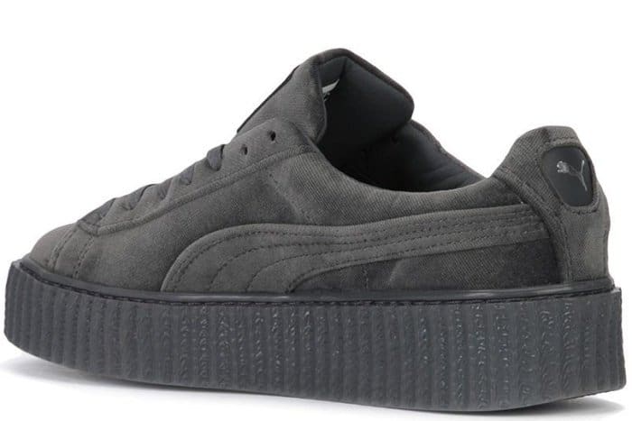 Fenty Puma by Rihanna lace-up creepers in grey velvet