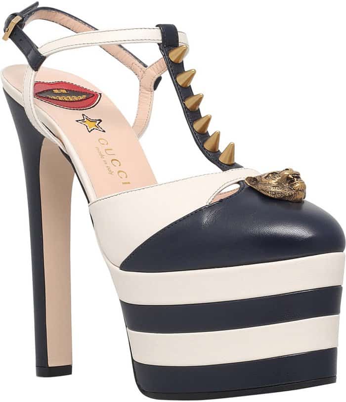 Gucci “Angel” Spiked Leather Platform Shoes