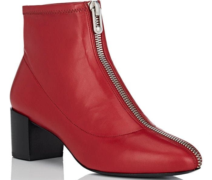 Stella Luna “Zipper 50” booties in red