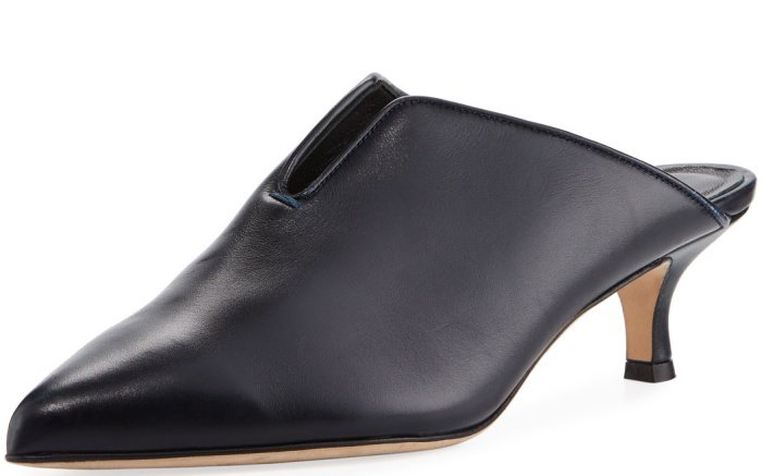 Tibi “Dana” mules in black leather